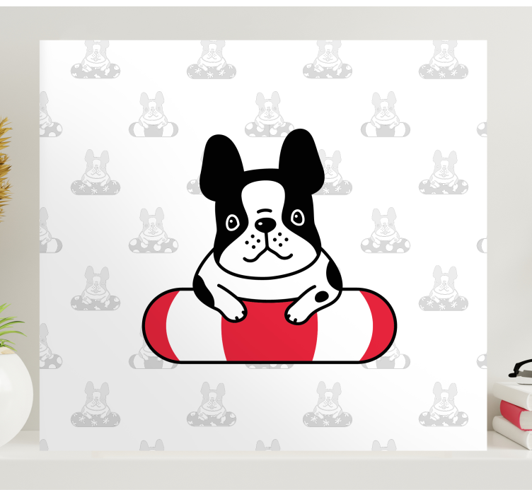 Dipinto cane bulldog francese carino - TenStickers