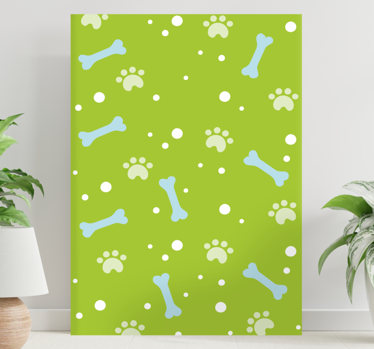 Dipinto cane motivo impronte di zampa - TenStickers