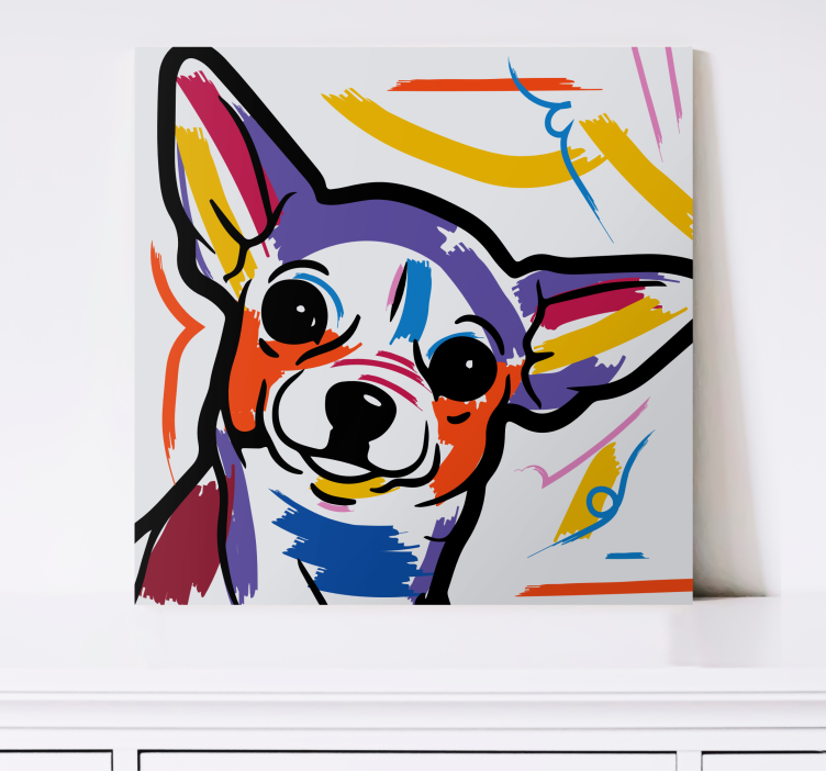 Dipinto cane opere d'arte canine colorate - TenStickers