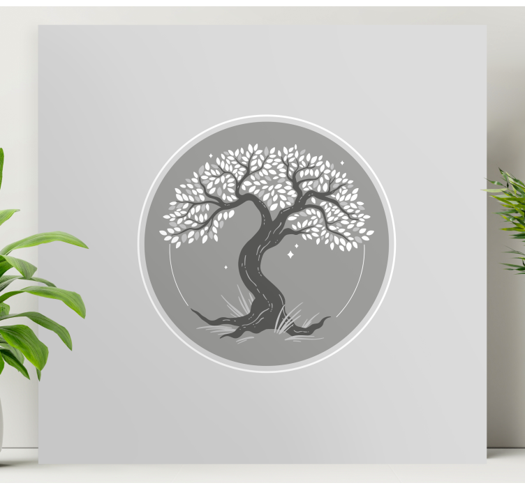 Quadro con alberi sagoma di albero stilizzato - TenStickers