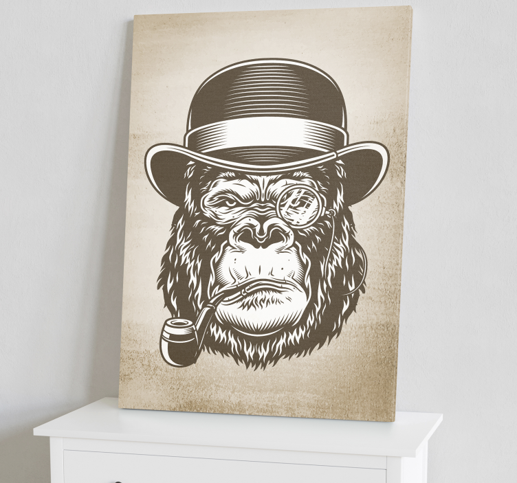Quadro con animali e insetti gorilla gentiluomo - TenStickers
