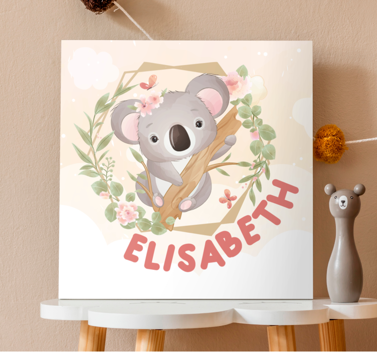 Quadro con animali e insetti koala personalizzato - TenStickers