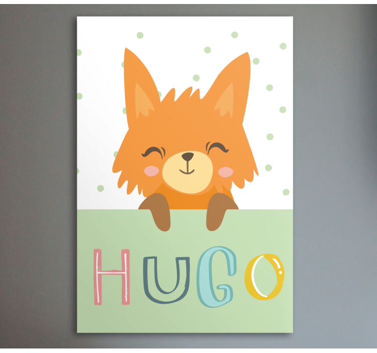 Quadro con animali e insetti personaggio volpe sorridente - TenStickers
