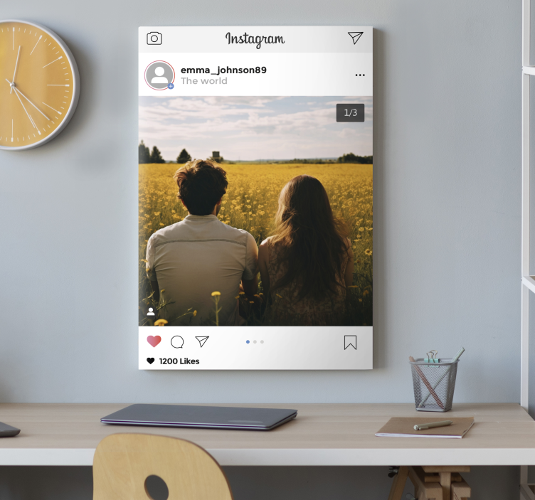 Quadro personalizzabile schermata di instagram - TenStickers