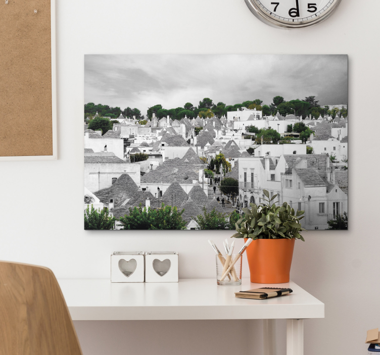 Quadro città e paesi Alberobello trulli - TenStickers