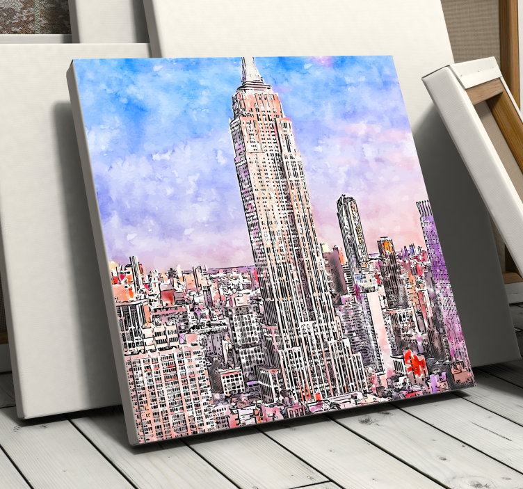Quadro città e paesi Ciudades new york - TenStickers