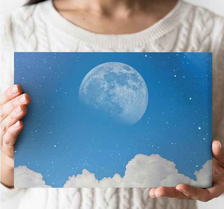 Quadro paesaggio luna nel cielo - TenStickers