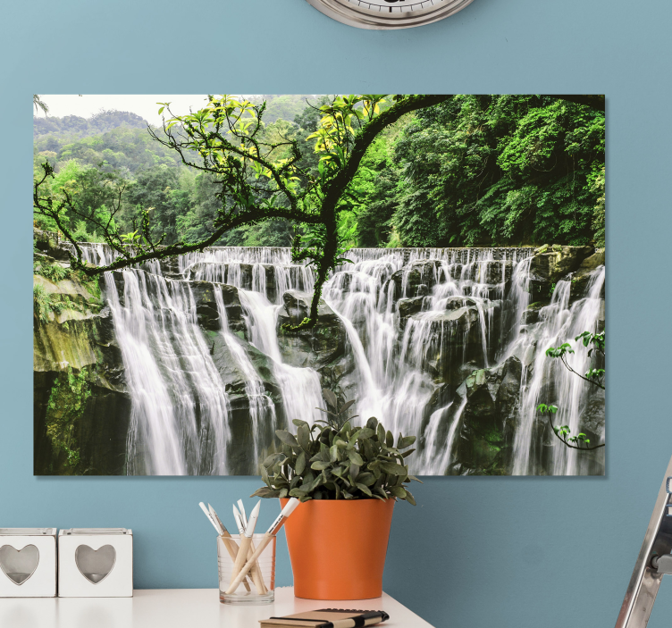 Quadro paesaggio maestosa scena di cascata - TenStickers