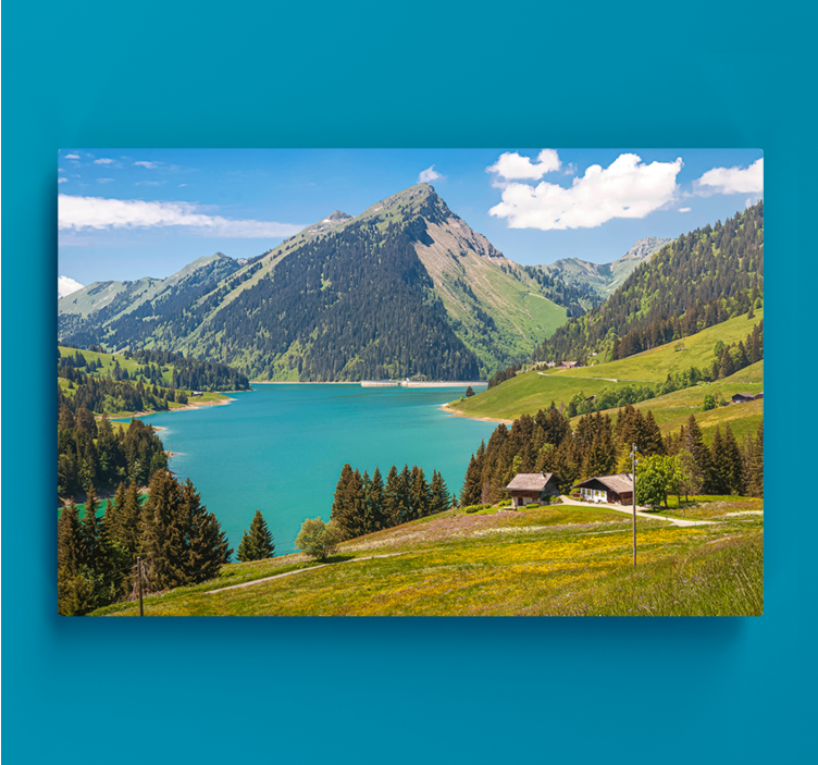 Quadro paesaggio scena di serenità alpina - TenStickers
