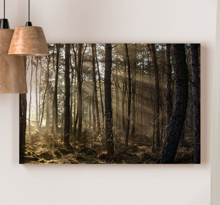 Quadro paesaggio scena foresta incantata - TenStickers