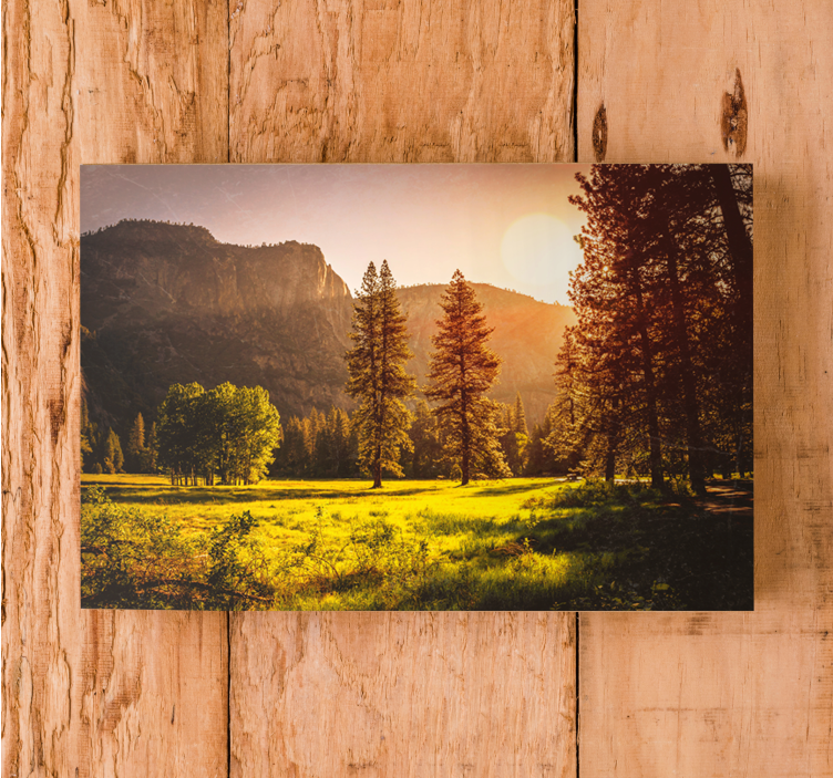 Quadro paesaggio tramonto sulle montagne - TenStickers