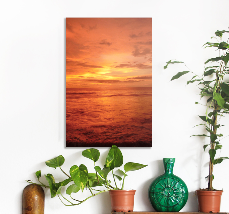 Quadro paesaggio tramonto sull'oceano - TenStickers