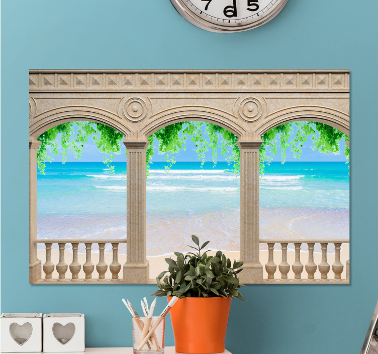 Quadro paesaggio vista dell'arco sul mare - TenStickers