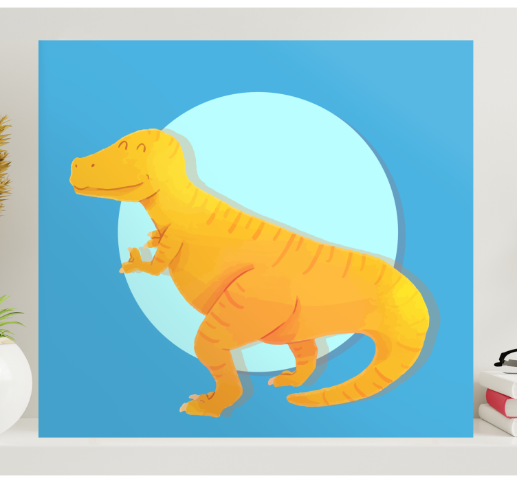 Dipinto dinosauri t-rex allegro - TenStickers