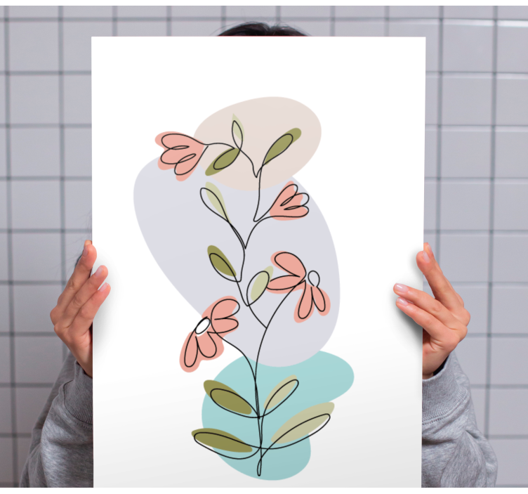 Dipinto fiori e piante composizione botanica - TenStickers