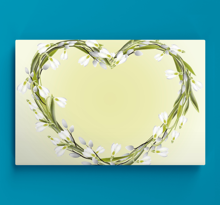 Dipinto fiori e piante cuore di fiori - TenStickers