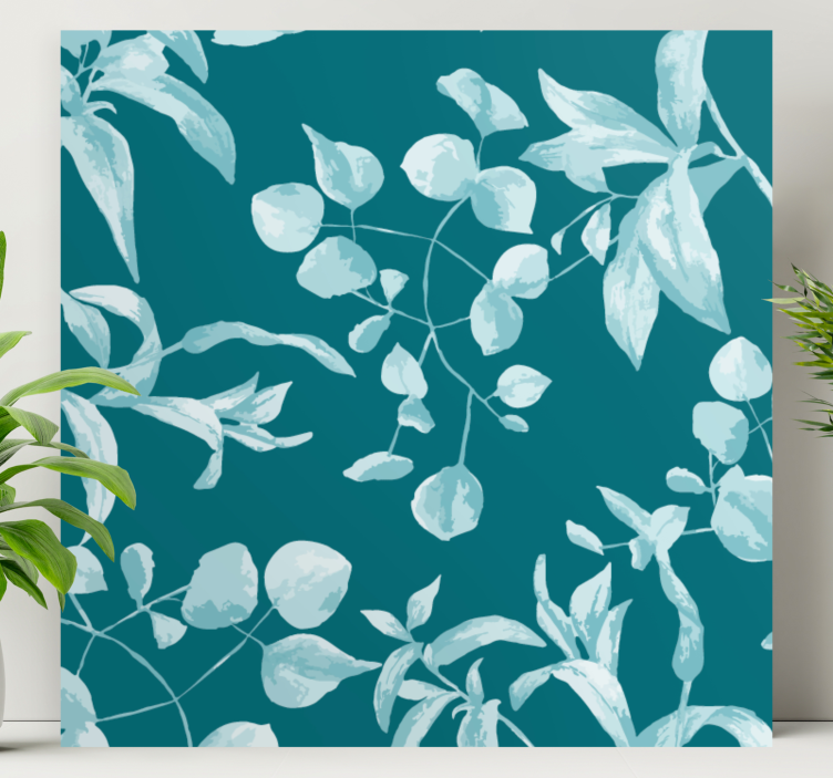Dipinto fiori e piante design foglie eleganti - TenStickers