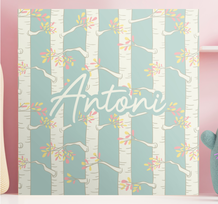 Dipinto fiori e piante fiori di betulla - TenStickers