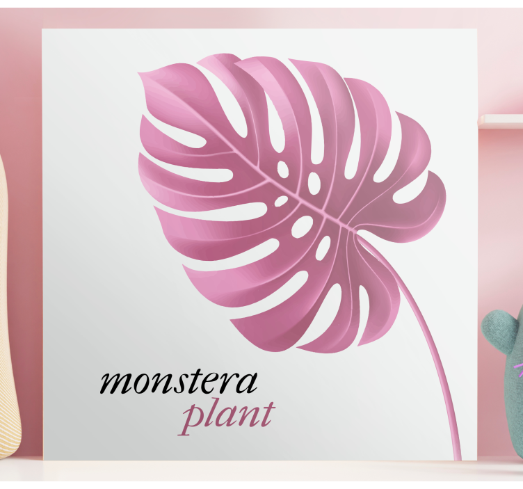 Dipinto fiori e piante monstera - TenStickers