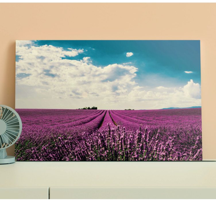 Dipinto fiori e piante paesaggio di lavanda - TenStickers