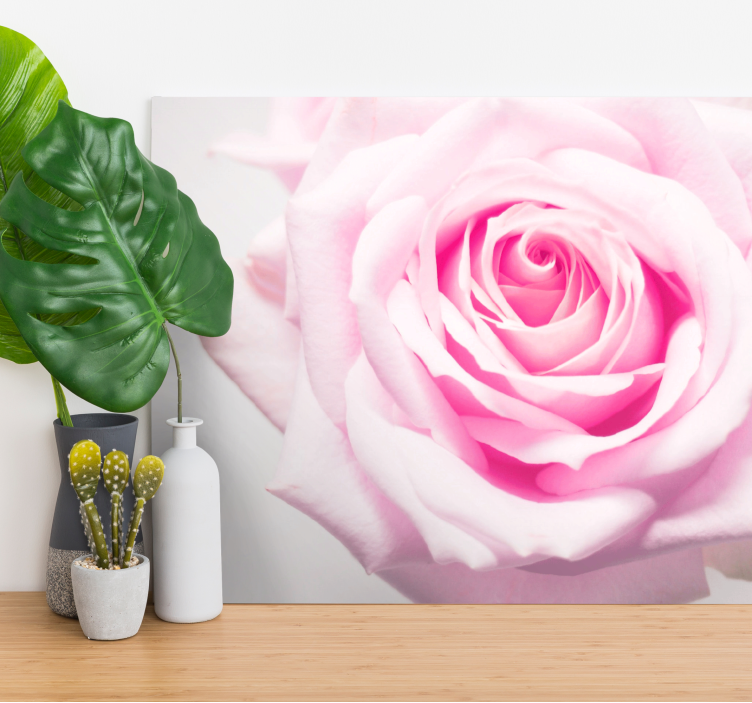 Dipinto fiori e piante rosa blush fiorita - TenStickers