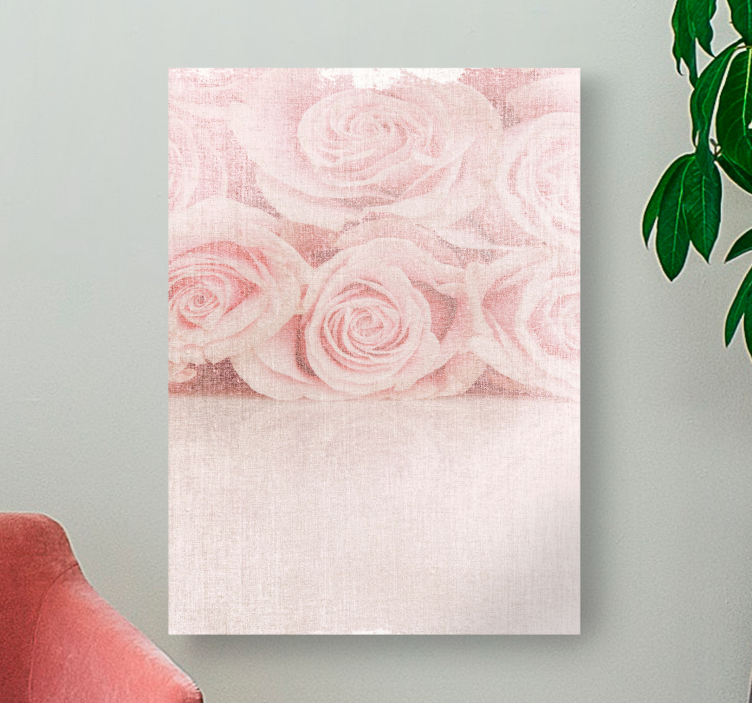 Dipinto fiori e piante rose rosa delicate - TenStickers