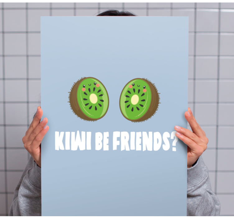 Dipinto frutta e natura morta fetta di kiwi amicizia - TenStickers