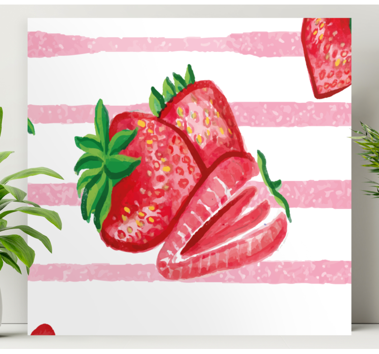 Quadro con le fragole rosse - TenStickers