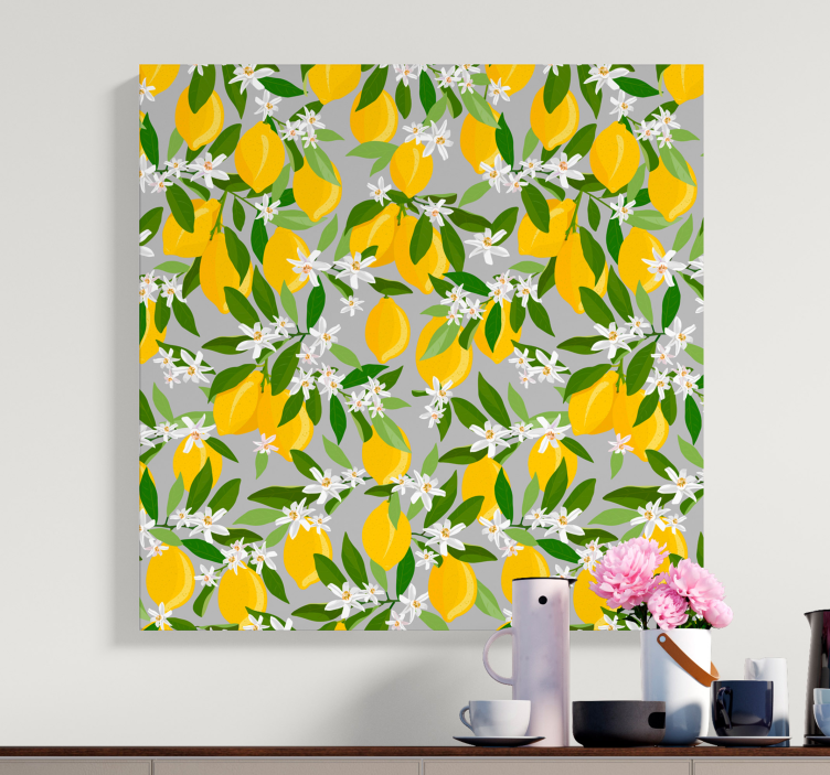 Quadro frutta e natura morta Modello albero di limone - TenStickers