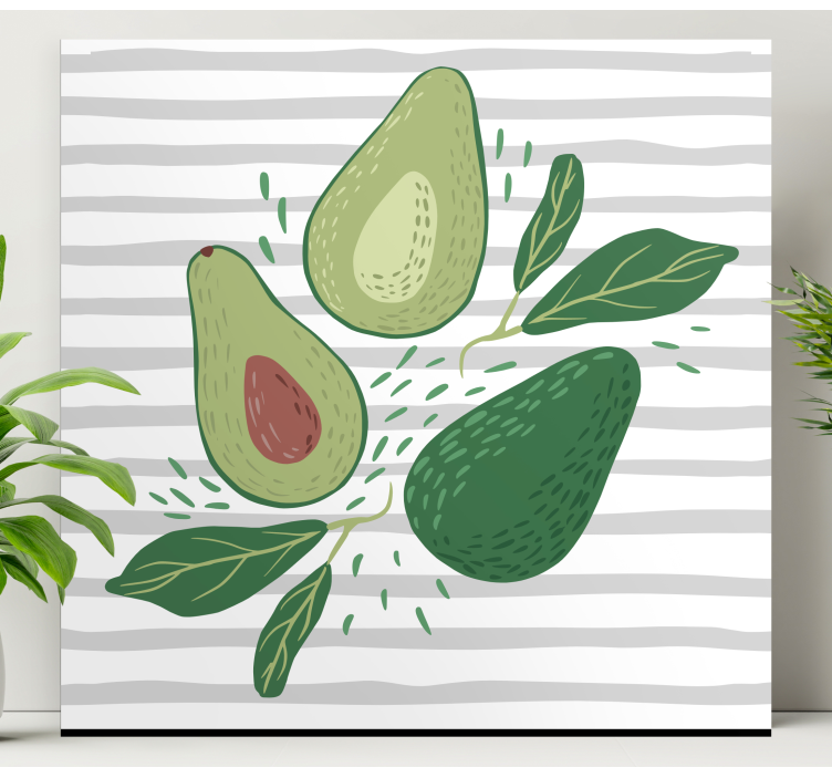 Dipinto frutta e natura morta trio di avocado - TenStickers