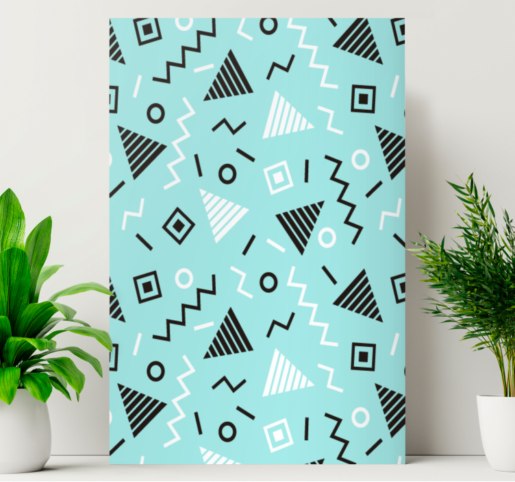Dipinto geometrico design di pattern dinamico - TenStickers