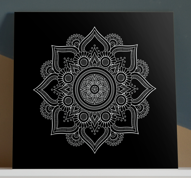 Quadro mandala Bianco e nero - TenStickers
