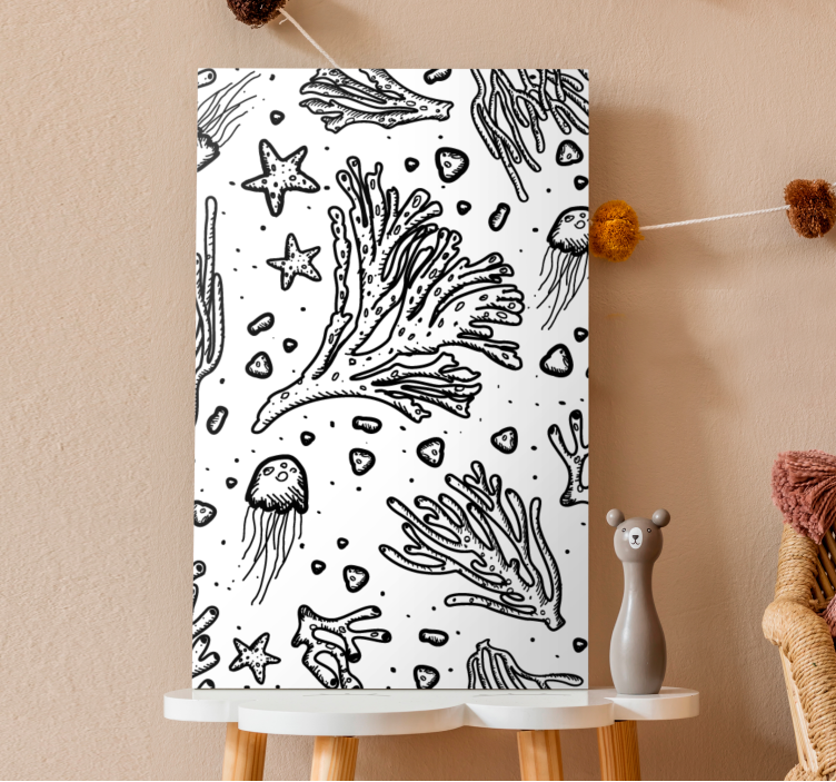 Dipinto marinaio vita della barriera corallina - TenStickers