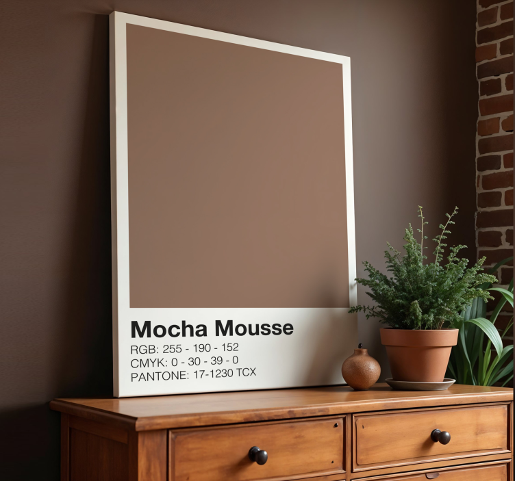 Quadro moderno composizione del colore mocha - TenStickers