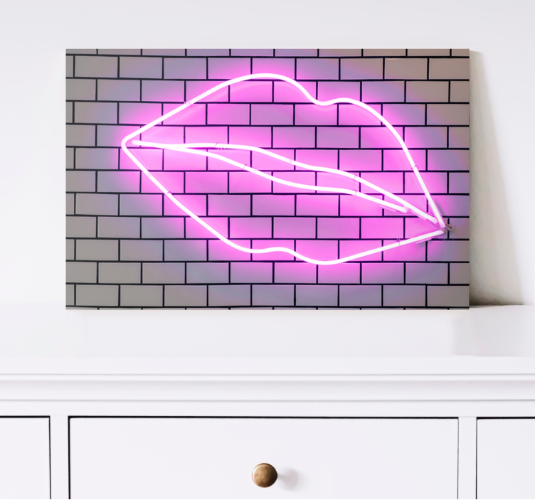 Dipinto motivazionale insegna neon bacio - TenStickers