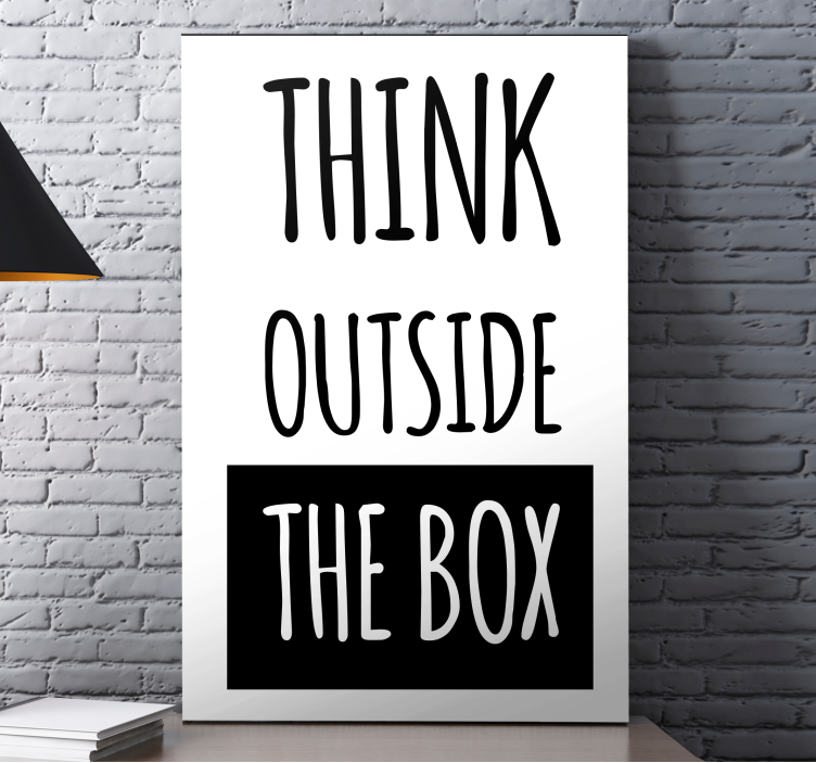 Quadro motivazionale "pensa fuori dagli schemi" - TenStickers