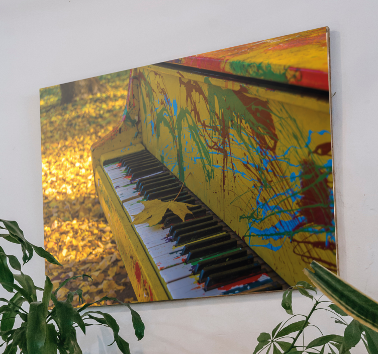 Quadro musicale melodia autunnale per pianoforte - TenStickers