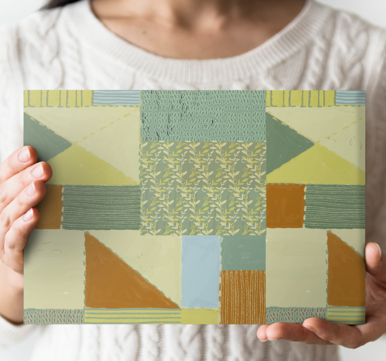 Quadro design ornamentale patchwork a motivi misti - TenStickers