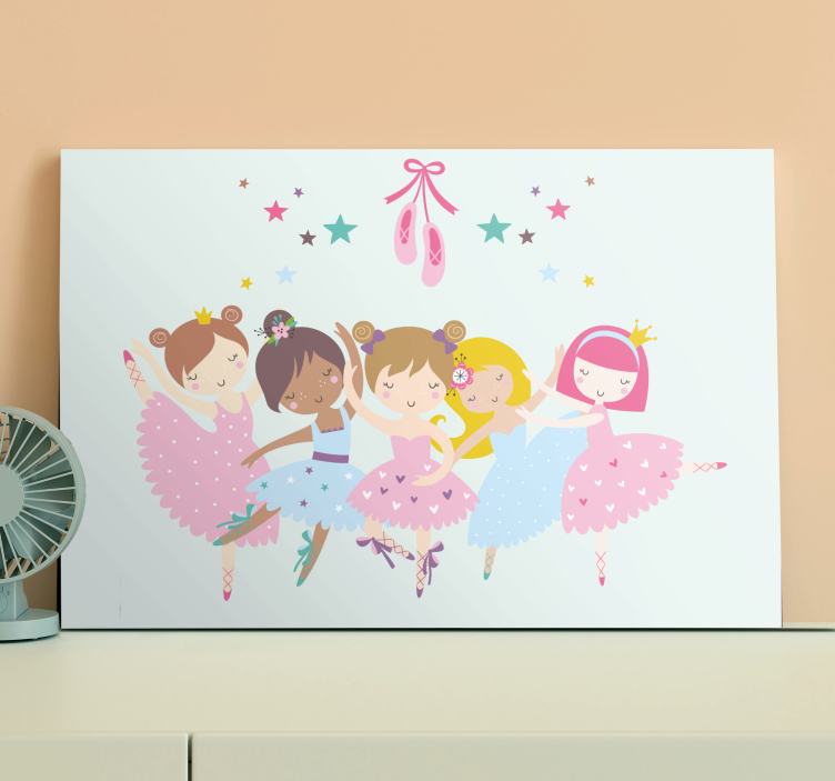 Quadro con ballerine stile cartoon - TenStickers