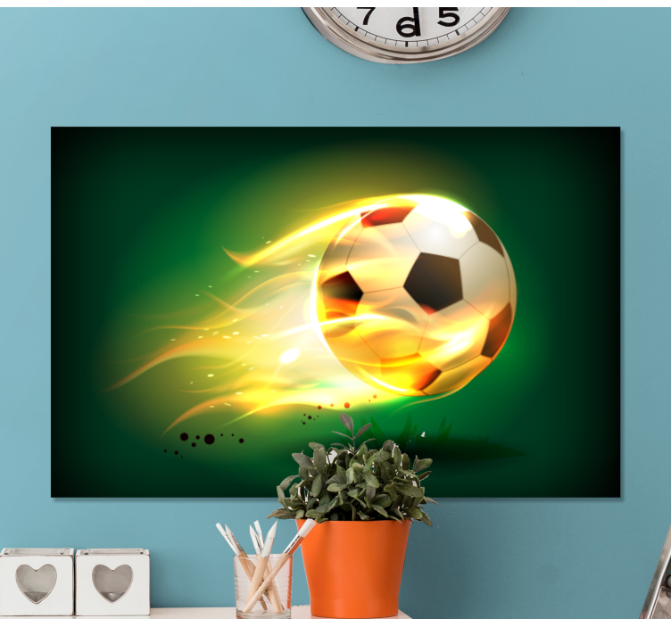 Quadro per ragazzi Bel calcio in fiamme - TenStickers