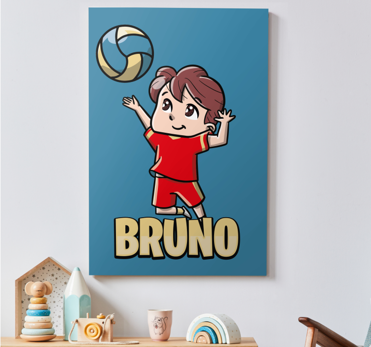 Quadro per ragazzi ragazzo attivo con pallavolo - TenStickers