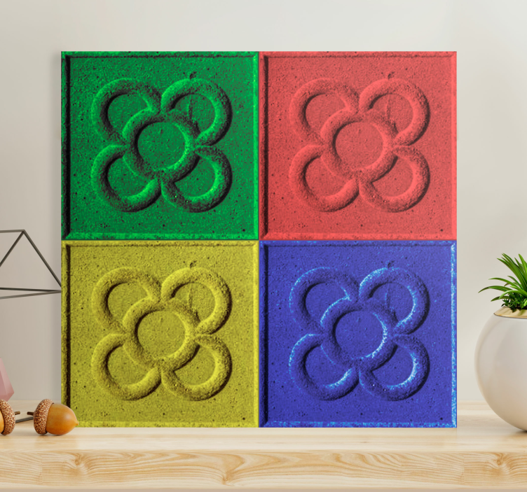 Quadro salone piastrelle pop art - TenStickers