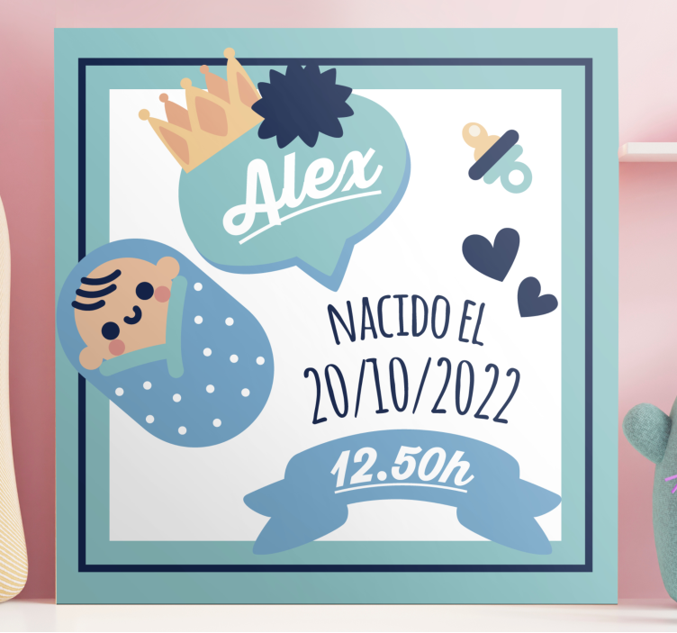 Quadri cameretta neonato design annuncio baby - TenStickers