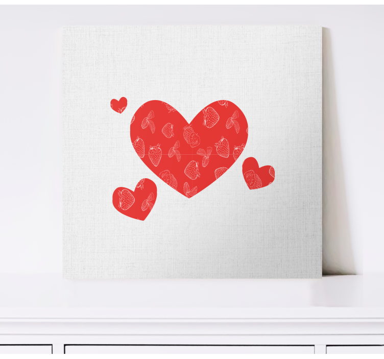 Quadri decorativi motivo a cuore su sfondo bianco - TenStickers