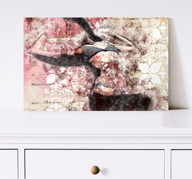 Quadri persona e personaggi design silhouette ballerina - TenStickers