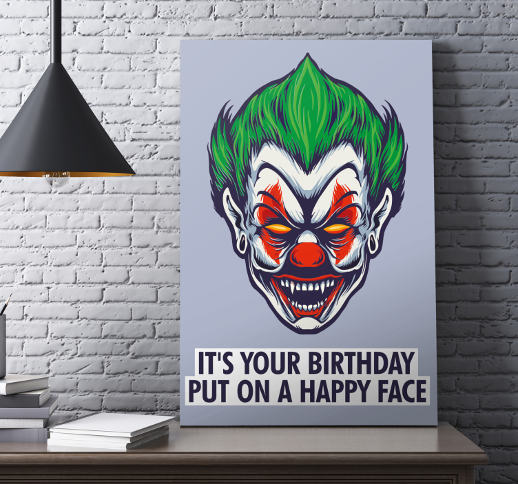 Quadri persona e personaggi faccia di clown di compleanno - TenStickers