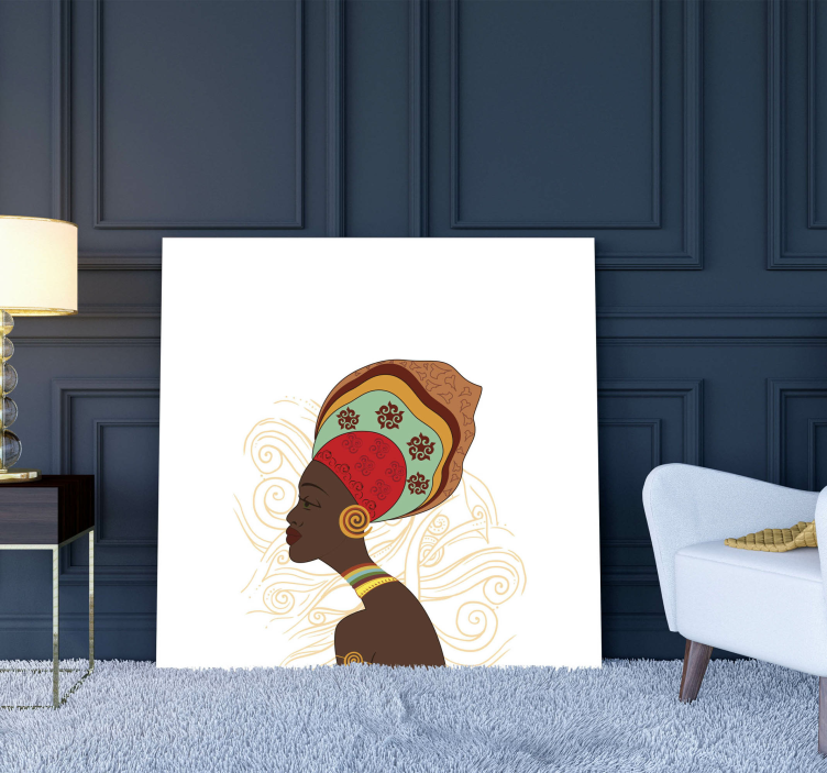 Quadri persona e personaggi silhouette africana elegante - TenStickers
