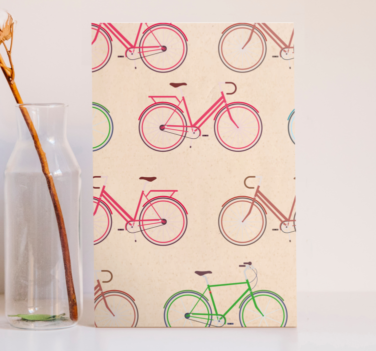 Quadri sportivi con motivi di biciclette colorati - TenStickers