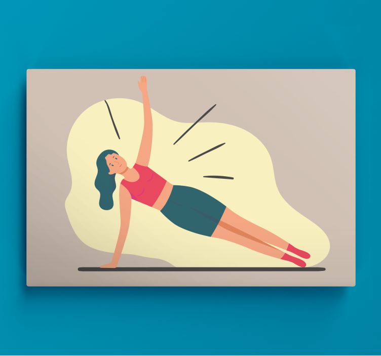 Quadri sportivi posizione fitness - TenStickers