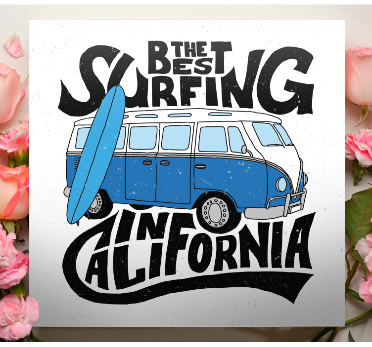 Quadri sportivi surfing california van - TenStickers
